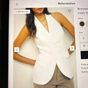 Reformation Brennan Linen Vest